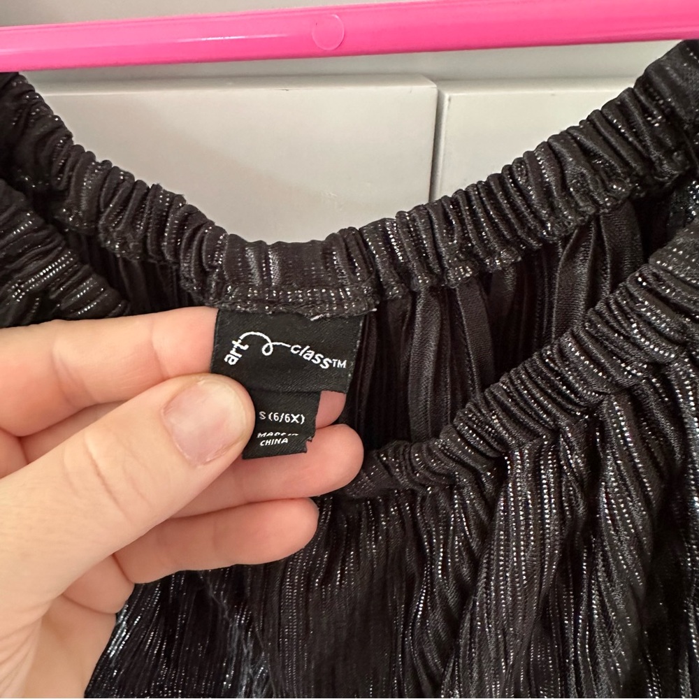 ART CLASS black pleated Ruffle Jumpsuit - Picture 6 of 7
